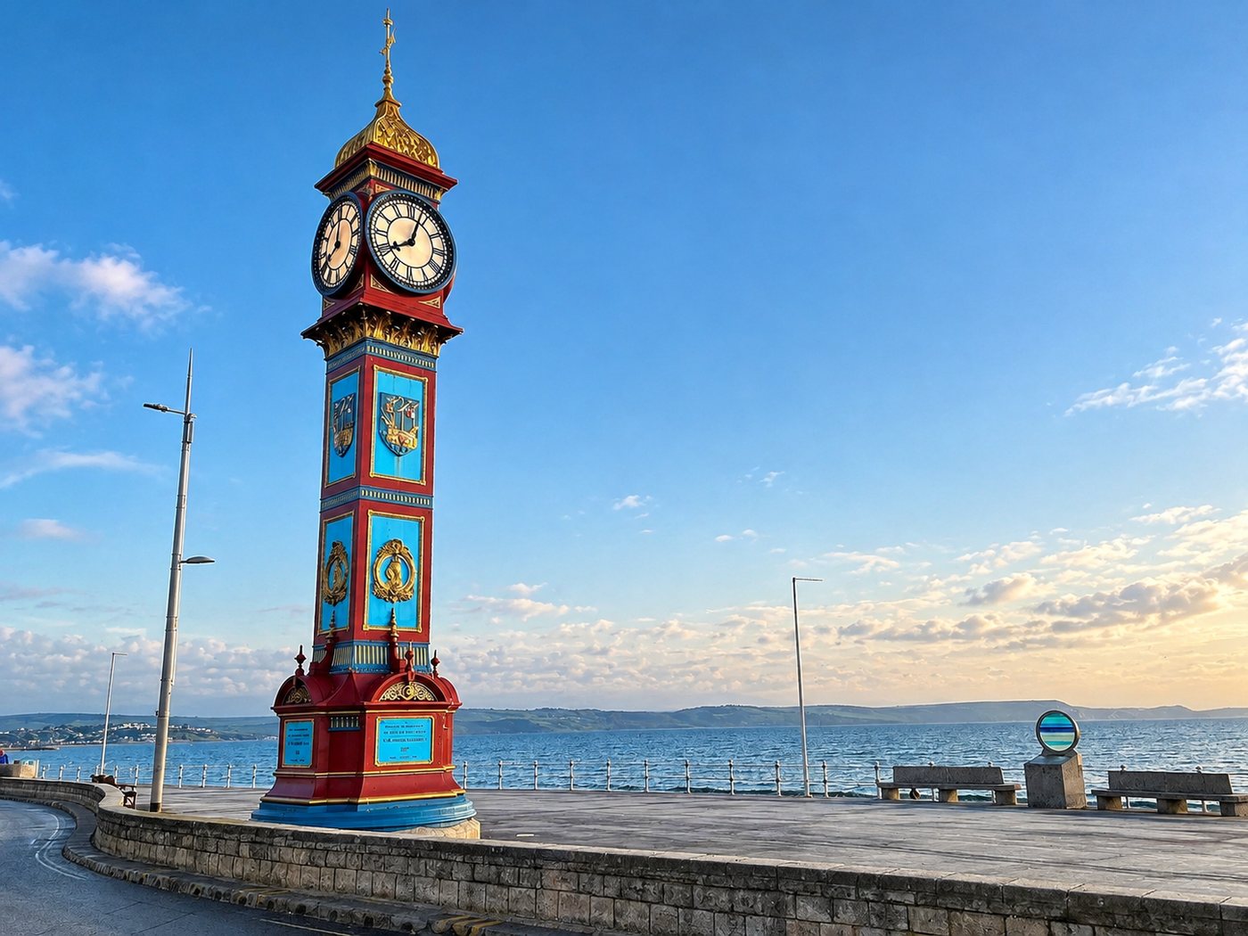 The Jubilee Clock at sunset, Weymouth